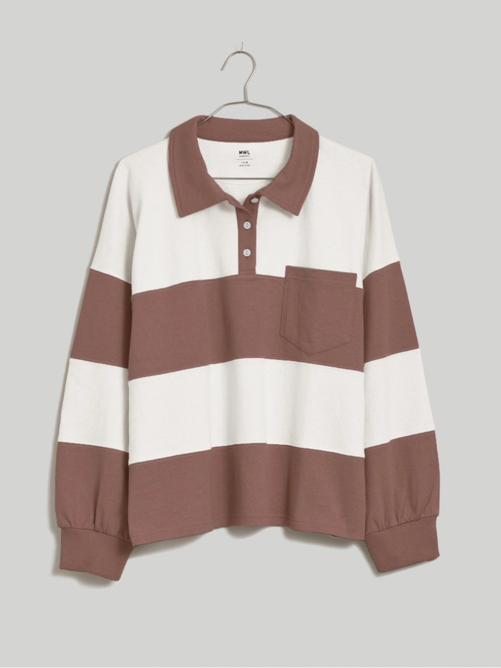 Madewell Striped Rugby Polo Shirt - Picture 4 of 11